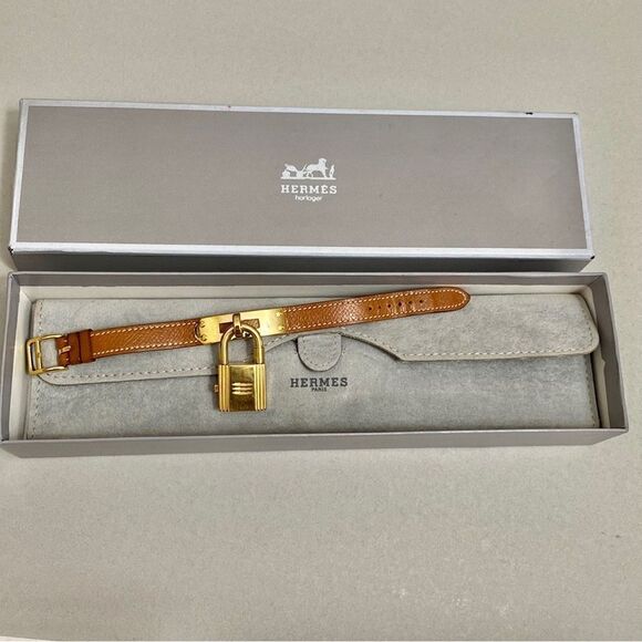 HERMES Kelly Watch Gold Tone Dial Women’s Quartz Watch K01 - Picture 17 of 17